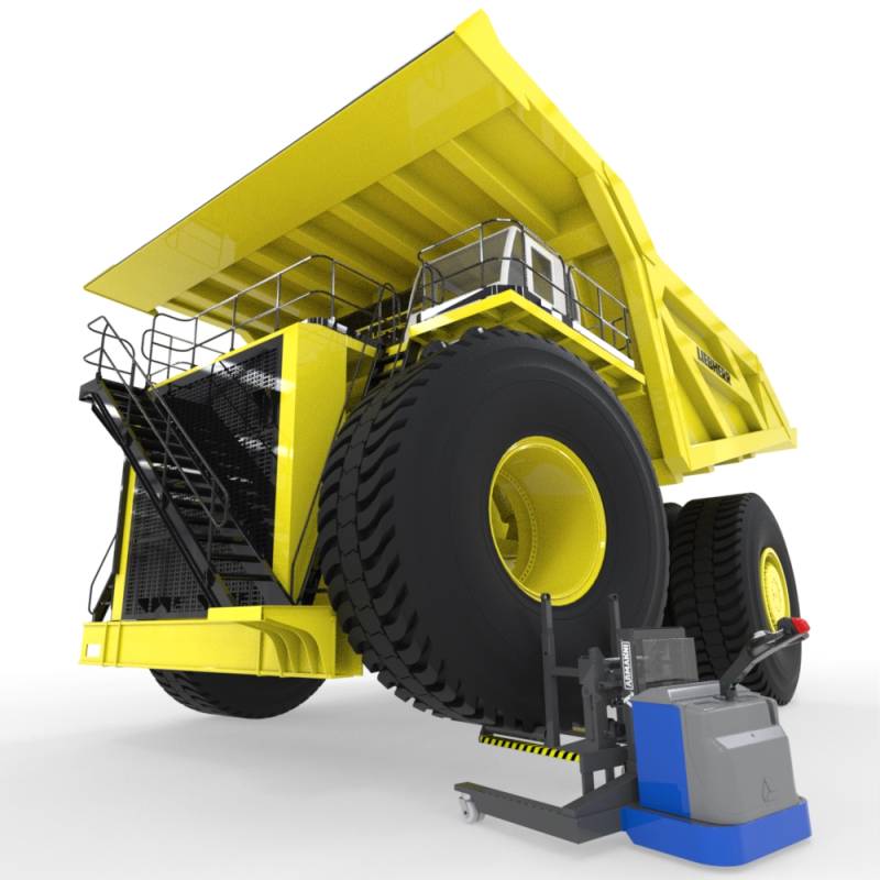 Soluzioni speciali per questo settore Sollevatore 4VIE per montaggio pneumatici mezzi pesanti