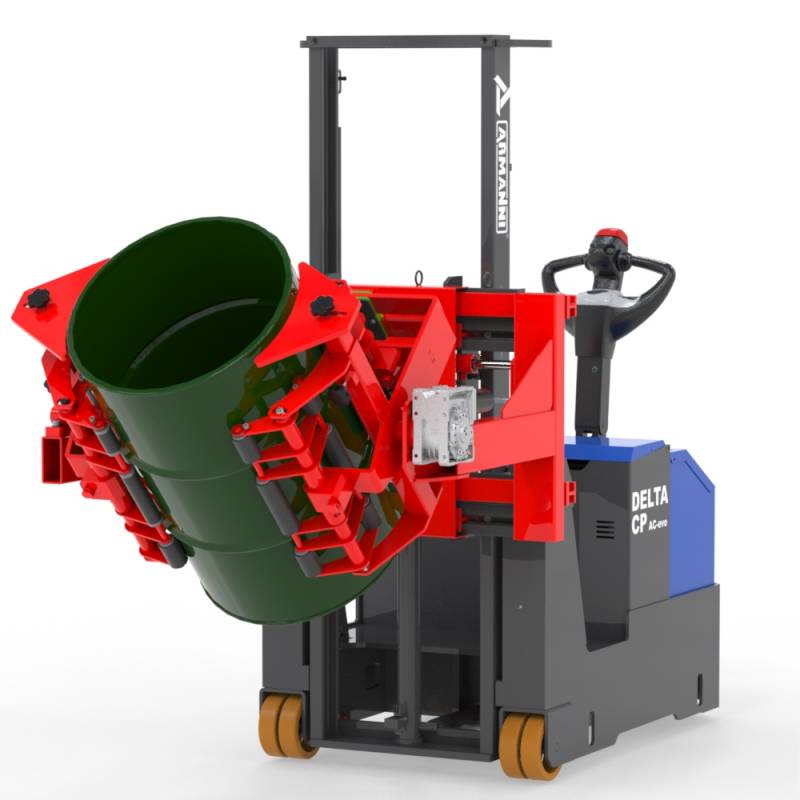 Carrelli con pinza frontale per svuotamento fusti Delta CP PRF-F