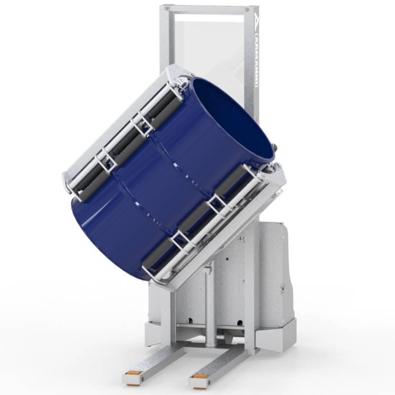 Soluzioni speciali per questo settore Speedy PRL-F Inox - Stoccatore con pinza per svuotamento laterale di fusti